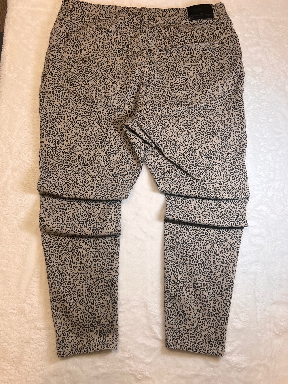 Seven7 Beige and Black Leopard Print Skinny Jeans - Picture 7 of 13